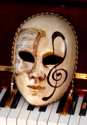 Allegro Treble Clef Lifesize Venetian Mask
