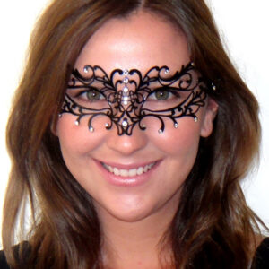Enchant Filigree Mask with Clear Swarovski Crystals