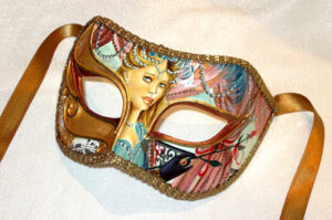 Parisienne Aqua Masquerade Mask