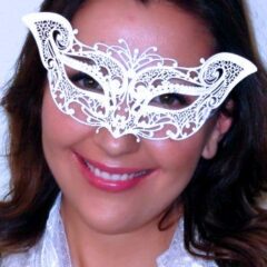 White Cat Masquerade Mask
