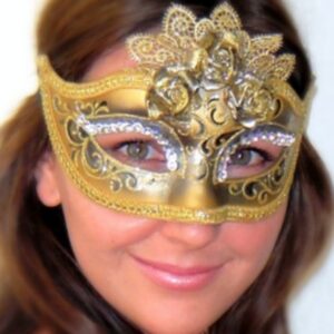 Silver Gold Venetian Masquerade Mask
