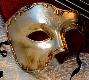 Silver Phantom of the Opera Mask Made in Italy