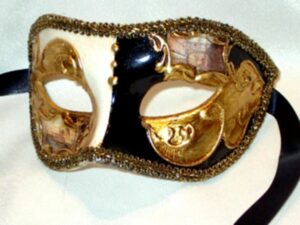 Venetian Eyes Black Gold Mask