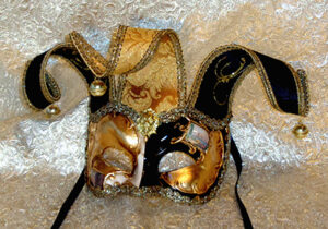 Venetian Zane Joker Court Jester Mask Made in Italy