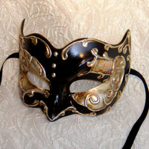 Venetian Black Mens Large Mask