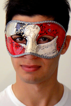 Red Men's Masquerade Mask