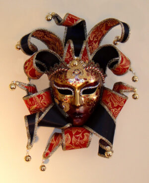 Diana Elizabethan Burgundy Venetian Home Decor Mask