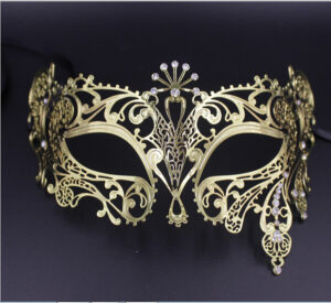 Exotic Gold Plate Masquerade Mask