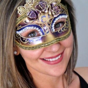 Marie Antoinette Purple Masquerade Mask