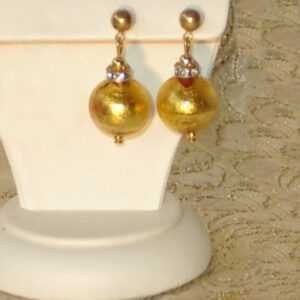 Murano Glass Earrings Classic Gold