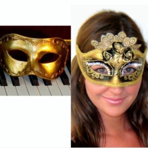Gold Couples Masquerade Masks
