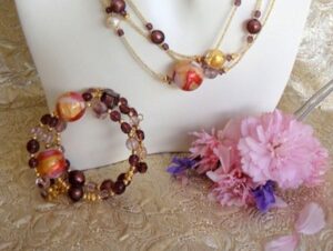 Murano Glass Bracelet Gypsy Berry