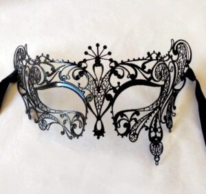 Exotic Black Filigree Mask from Venice