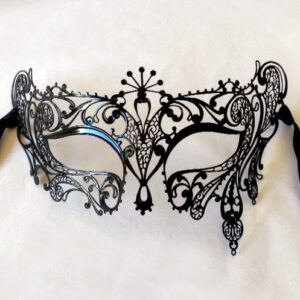Exotic Black Filigree Mask from Venice