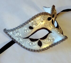 Anika Silver Masquerade Mask - Italian Made