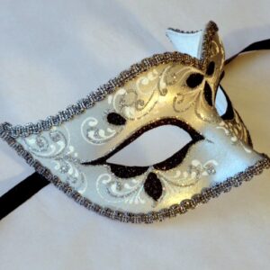 Anika Silver Masquerade Mask - Italian Made
