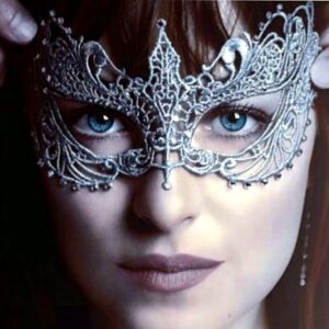 50 Shades Mask - Anastasia Silver with Crystals