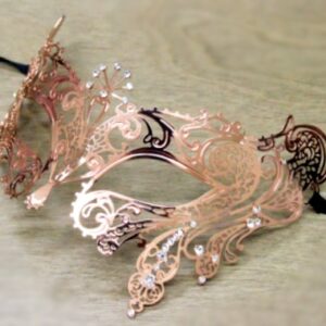 Rose Gold Masquerade Masks