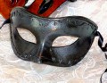 Men's Black Masquerade Mask