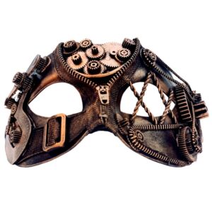 Steampunk Mask Zipper Copper