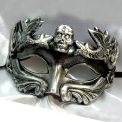Silver Skull Masquerade Mask