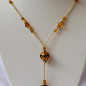 Leopard Jewelry Murano Glass Necklace, Bracelet - Mask Shop Free Post