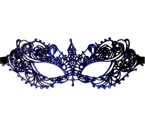 Blue Lace Mask for Masquerade - Free Post - Mask Shop Australia