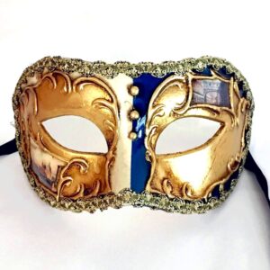 Blue Mens Masquerade Mask