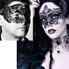 Couples Black Masquerade Masks