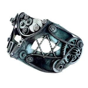 Steampunk Zip Mask Silver