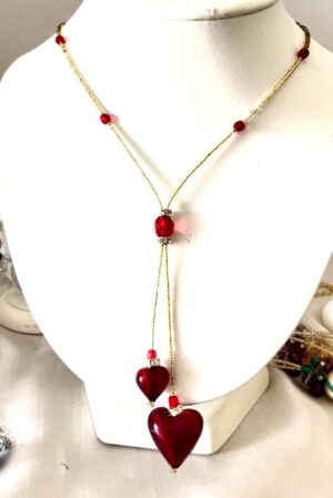 Red-Twin-Heart-Murano-Necklace