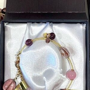 Amethyst Pink Murano Glass Bracelet
